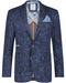 Pique Floral Blazer - Navy